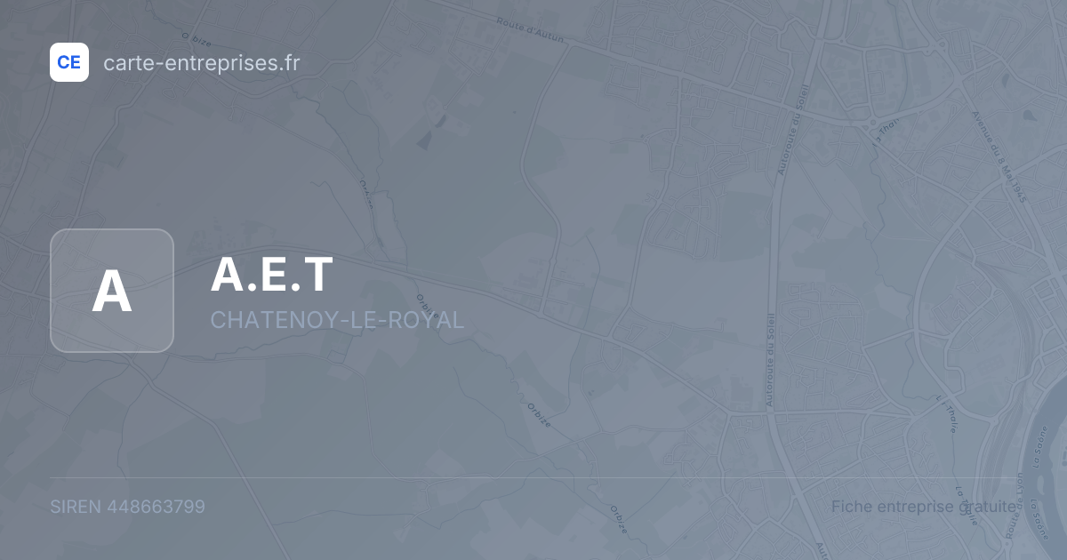 A.E.T — 448663799 — fiche entreprise