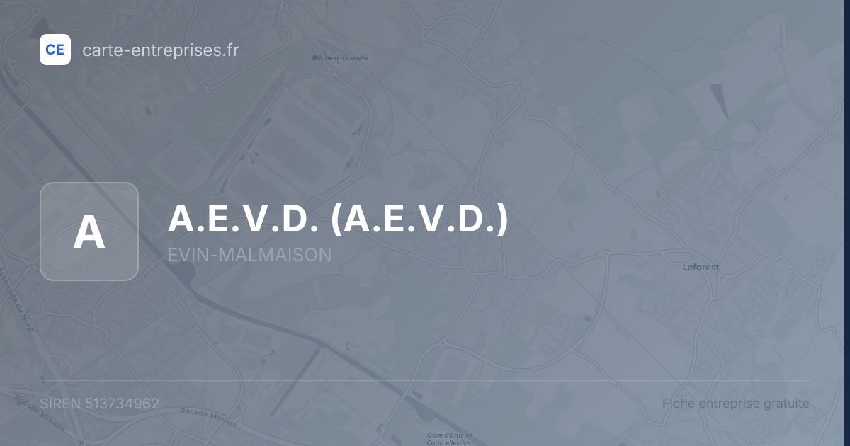 A.E.V.D. — 513734962 — fiche entreprise