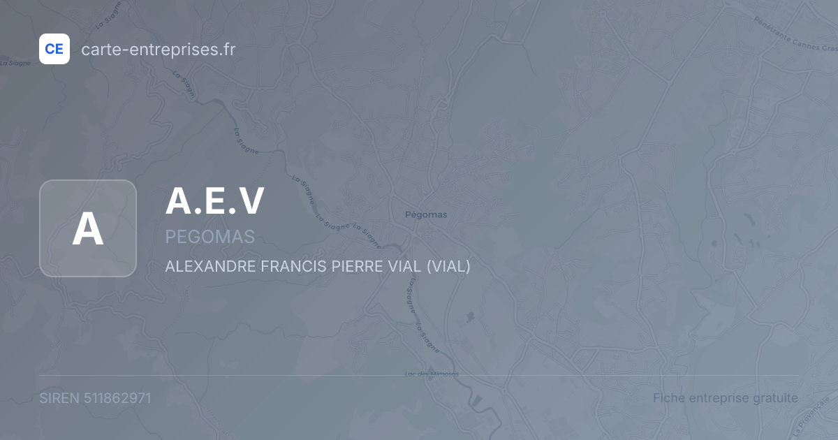 A.E.V — 511862971 — fiche entreprise