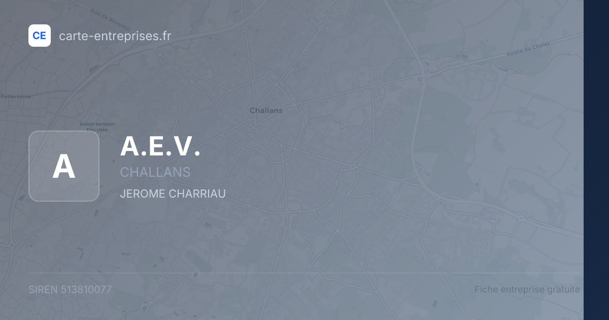 A.E.V. — 513810077 — fiche entreprise