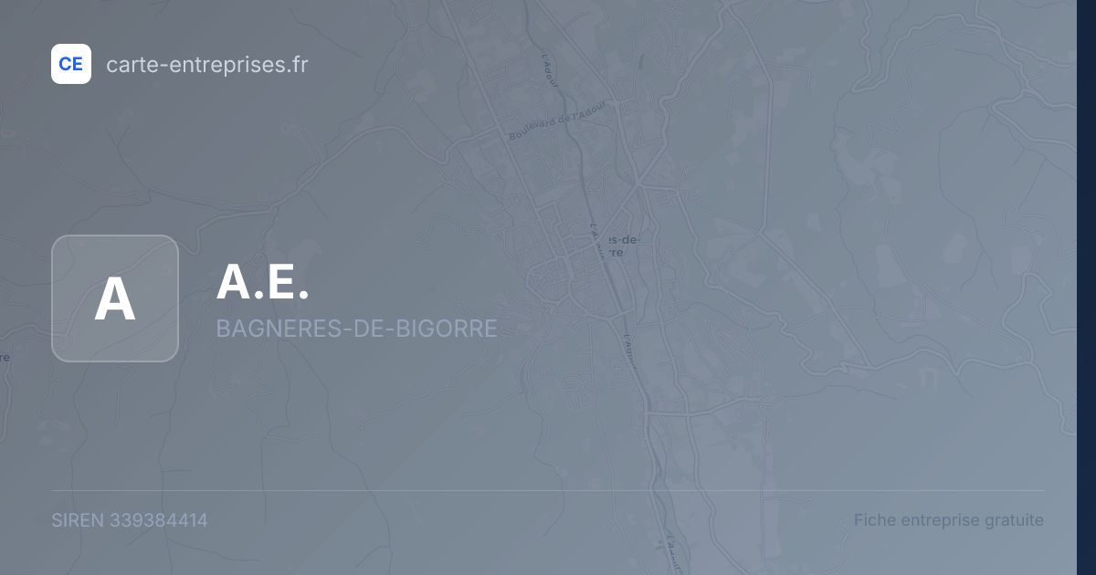 A.E. — 339384414 — fiche entreprise