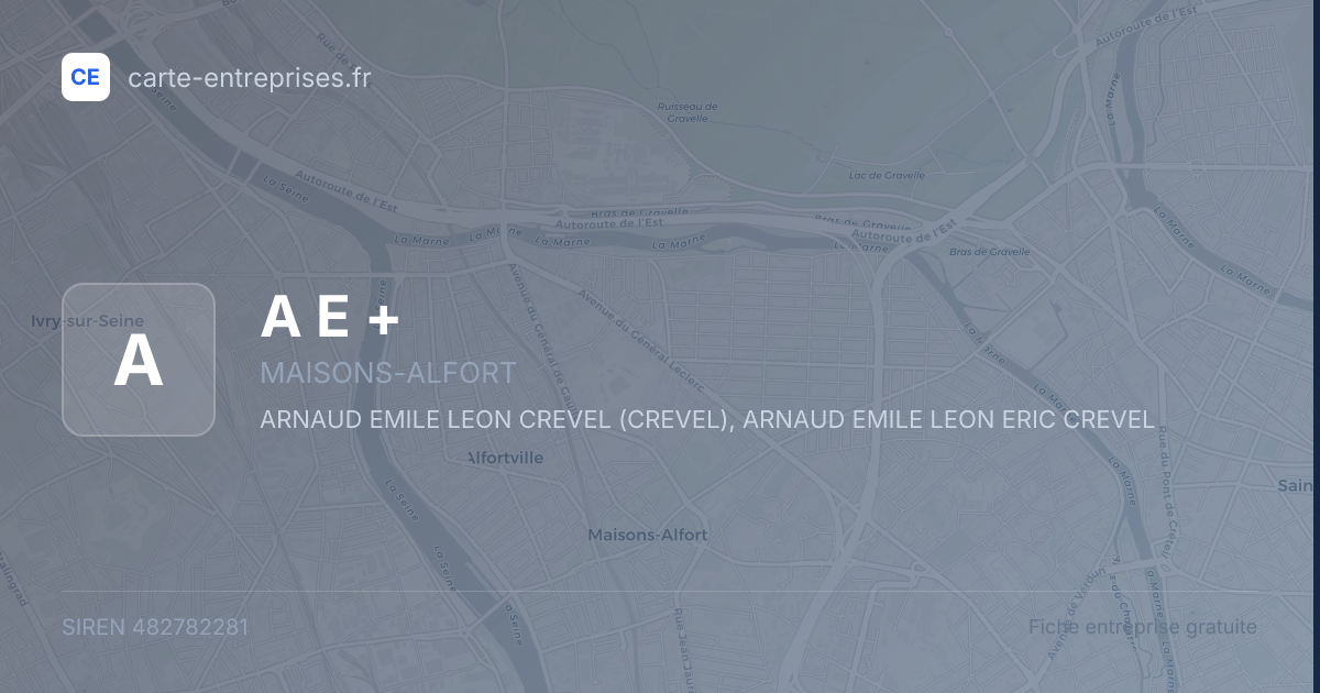 A E + — 482782281 — fiche entreprise