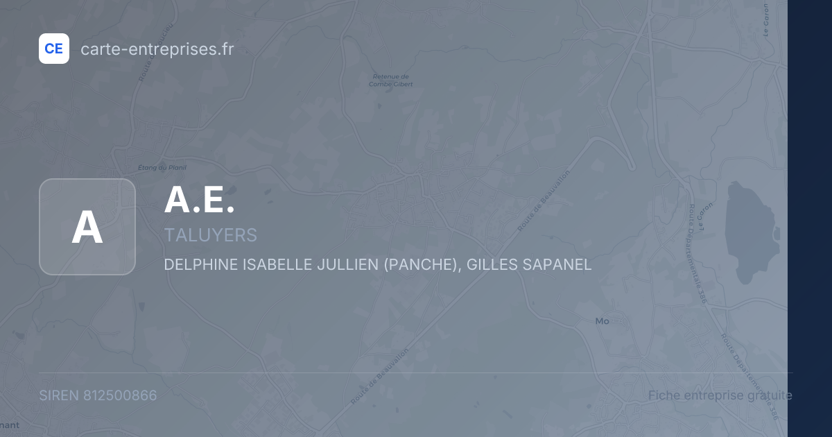 A.E. — 812500866 — fiche entreprise