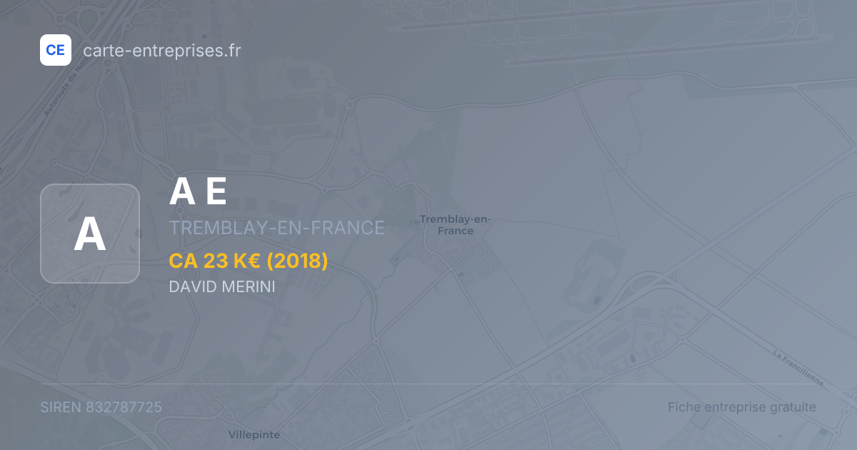 A E — 832787725 — fiche entreprise