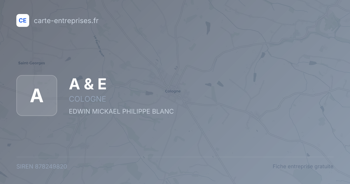 A & E — 878249820 — fiche entreprise