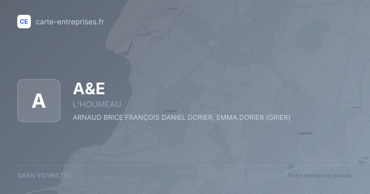 A&E — 937965770 — fiche entreprise