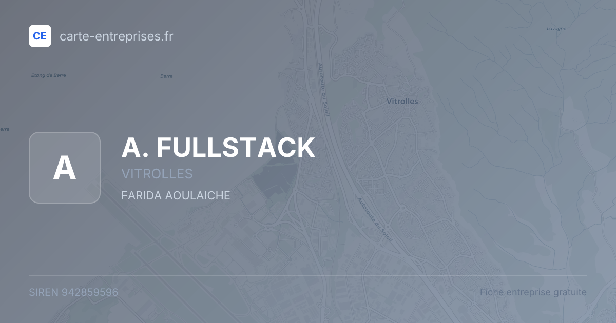 A. FULLSTACK — 942859596 — fiche entreprise
