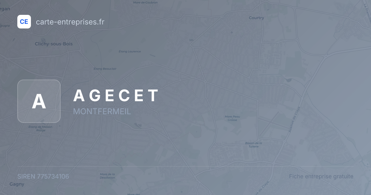 A G E C E T — 775734106 — fiche entreprise