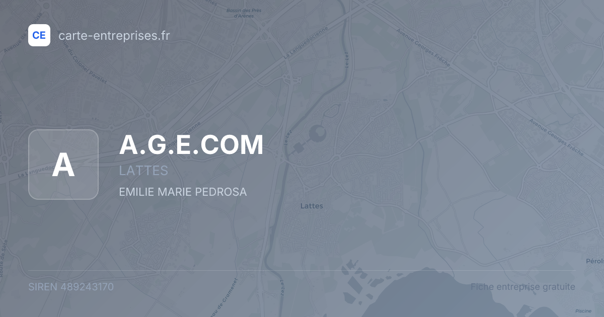 A.G.E.COM — 489243170 — fiche entreprise