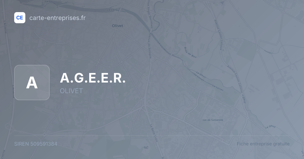 A.G.E.E.R. — 509591384 — fiche entreprise