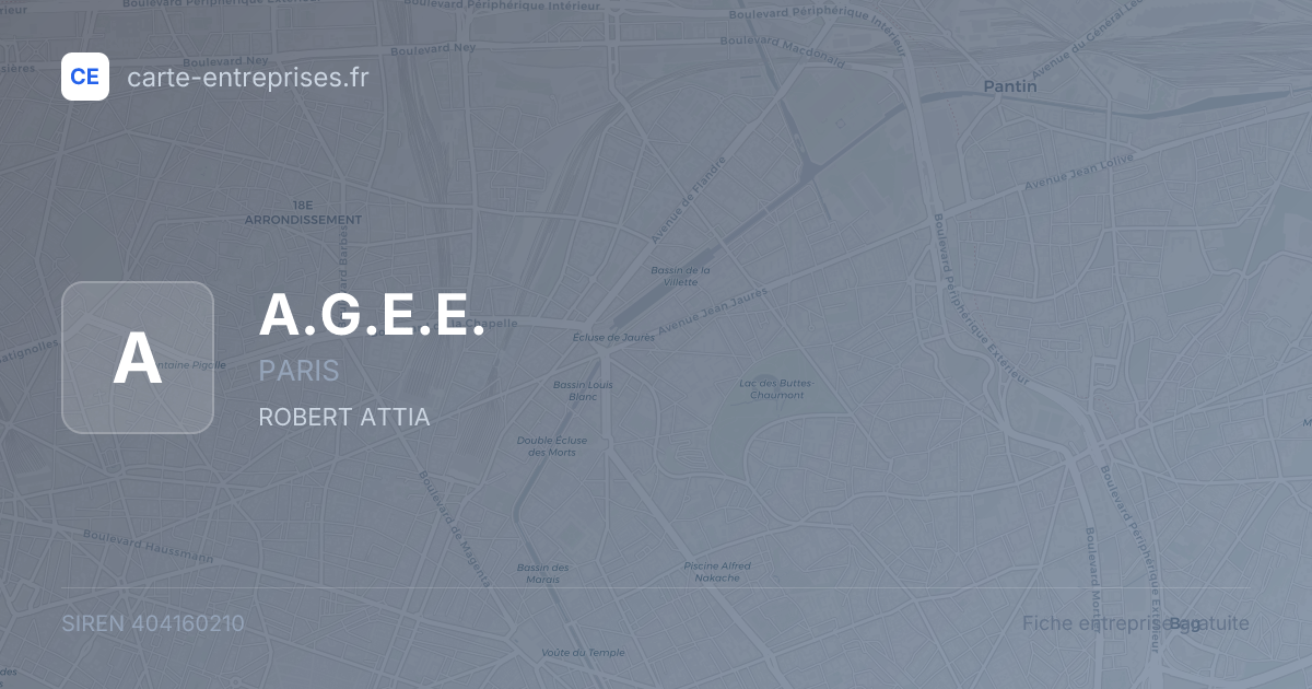 A.G.E.E. — 404160210 — fiche entreprise