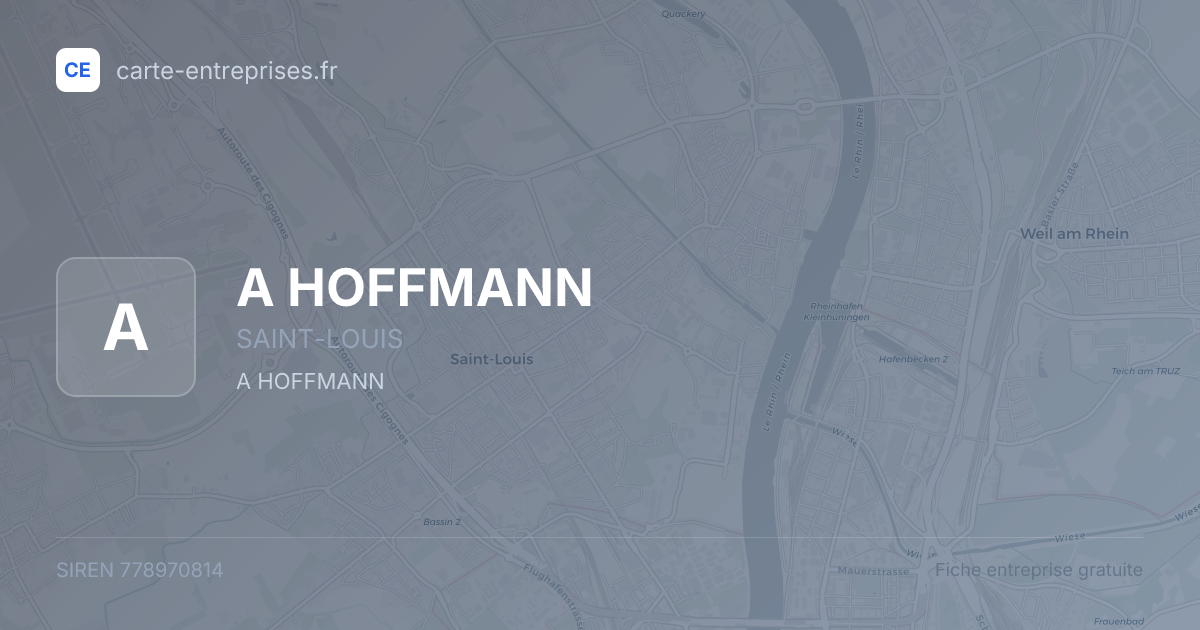 A HOFFMANN — 778970814 — fiche entreprise