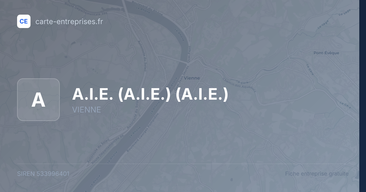 A.I.E. (A.I.E.) (A.I.E.) — 533996401 — fiche entreprise