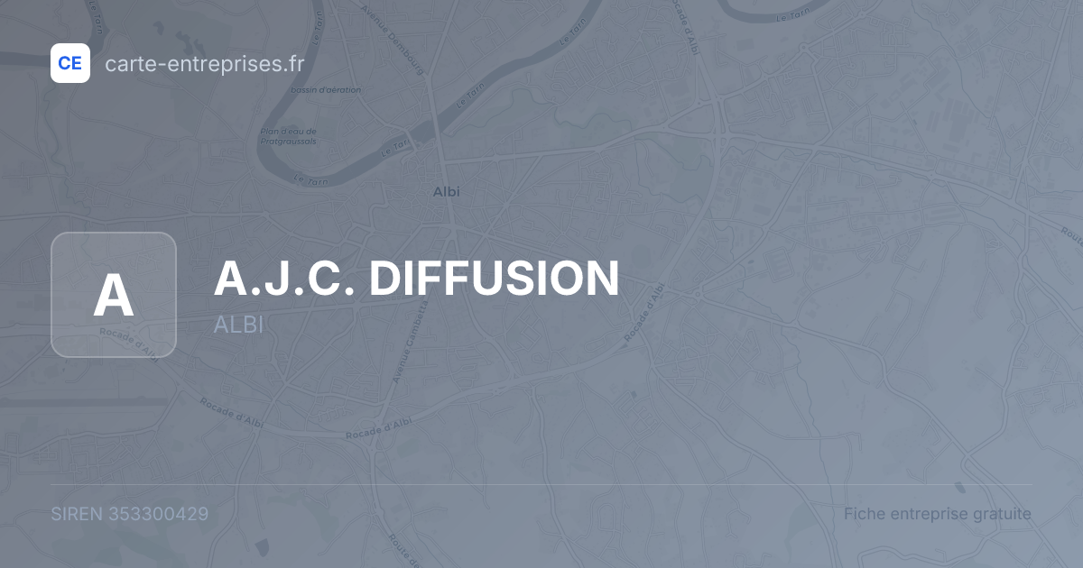 A.J.C. DIFFUSION — 353300429 — fiche entreprise
