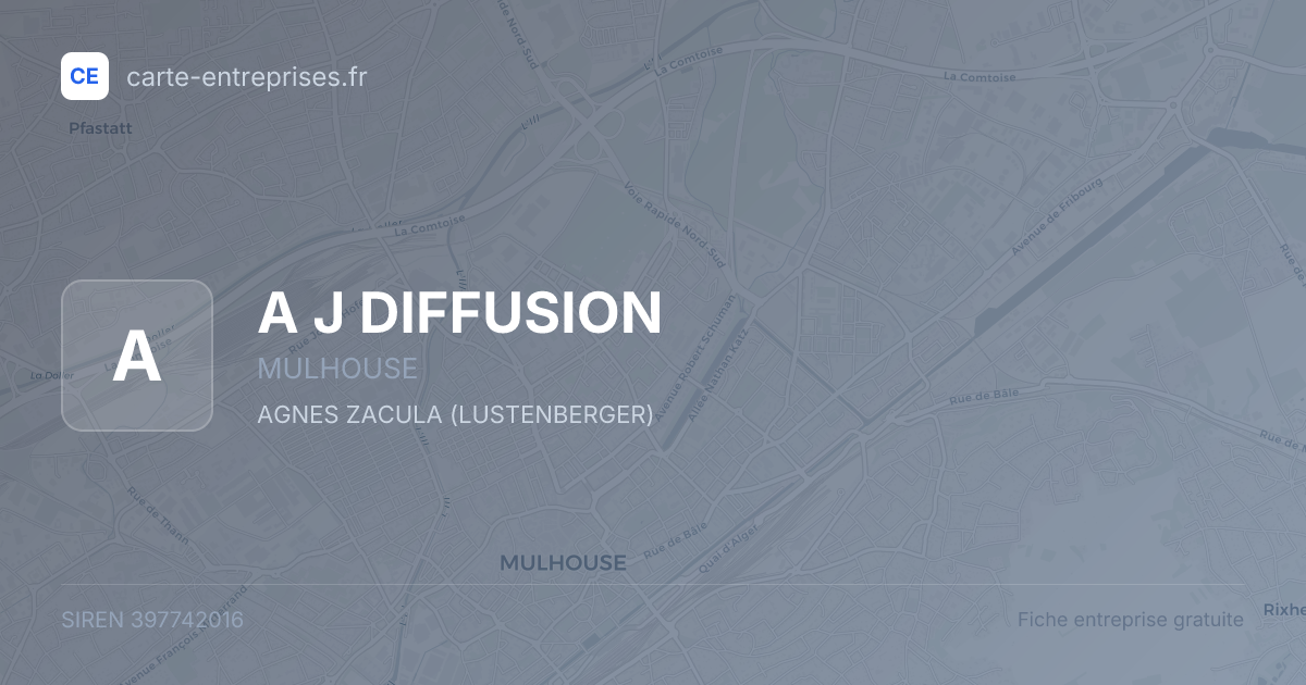 A J DIFFUSION — 397742016 — fiche entreprise