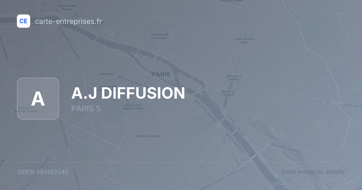 A.J DIFFUSION — 481482545 — fiche entreprise