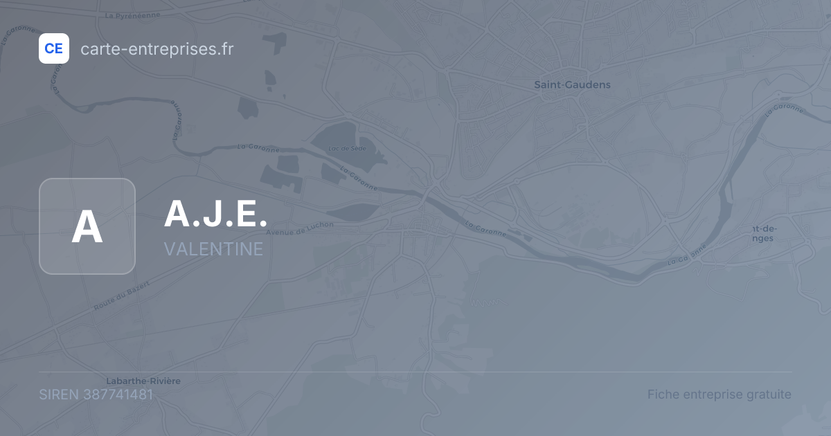 A.J.E. — 387741481 — fiche entreprise