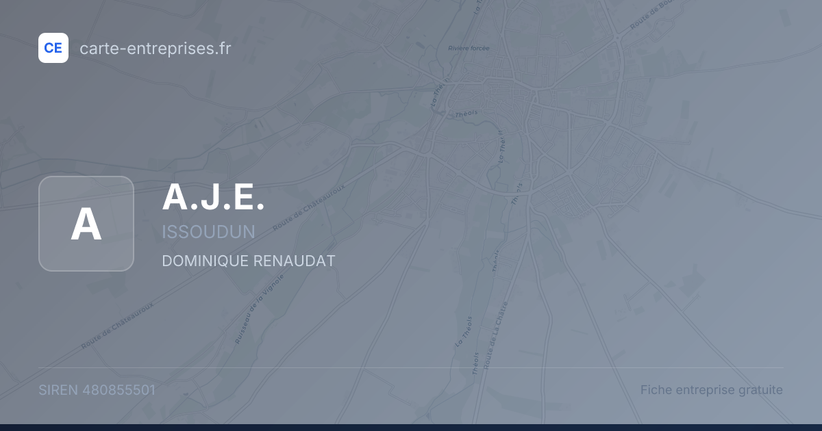 A.J.E. — 480855501 — fiche entreprise