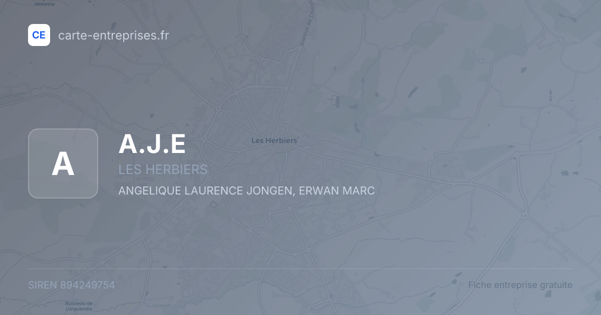 A.J.E — 894249754 — fiche entreprise