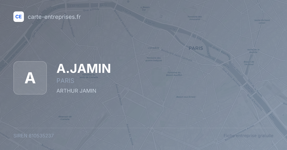 A.JAMIN — 810535237 — fiche entreprise