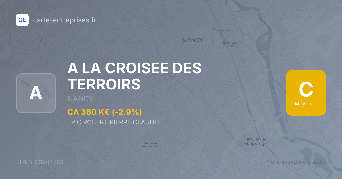 A LA CROISEE DES TERROIRS — 911944783 — fiche entreprise