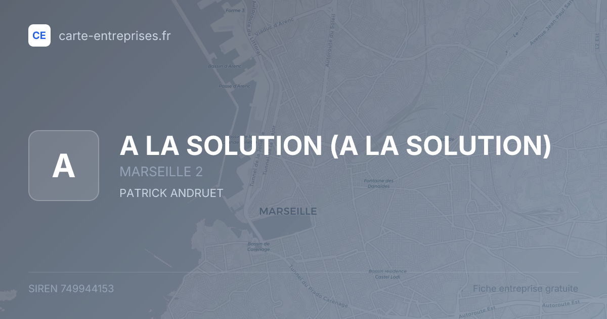 A LA SOLUTION — 749944153 — fiche entreprise