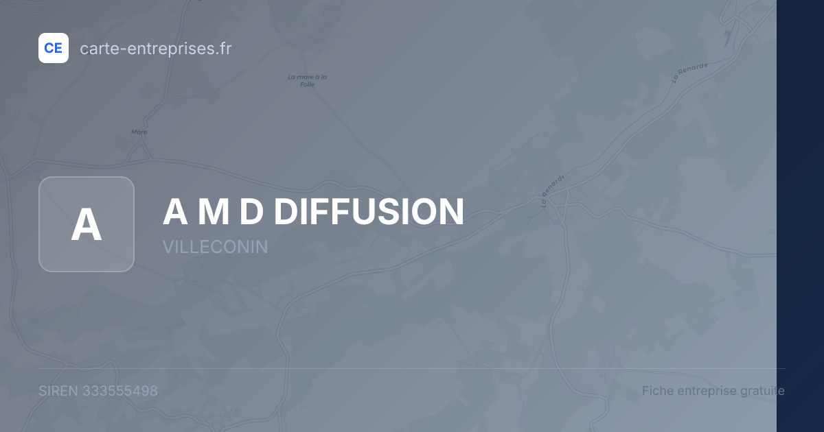 A M D DIFFUSION — 333555498 — fiche entreprise