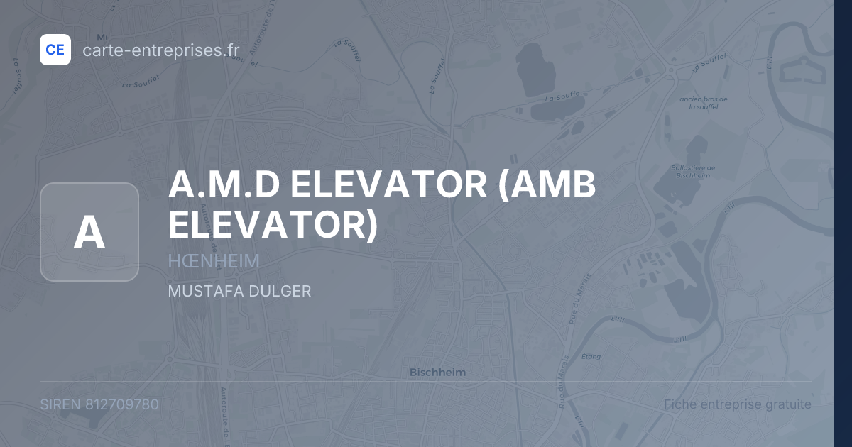 A.M.D ELEVATOR (AMB ELEVATOR) — 812709780 — fiche entreprise
