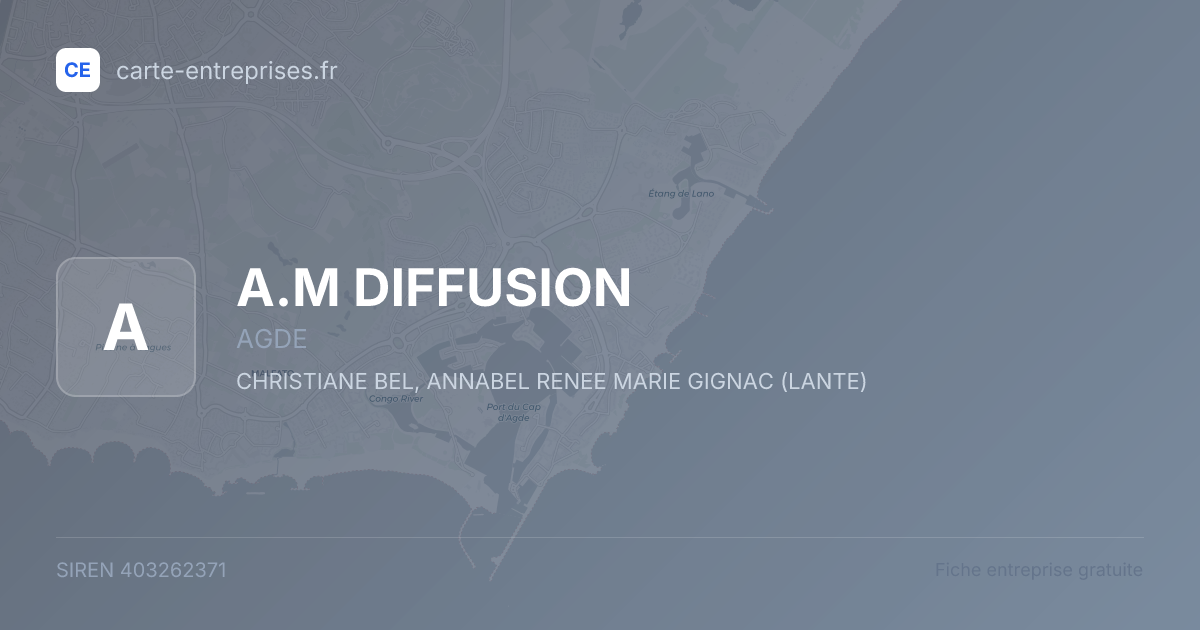 A.M DIFFUSION — 403262371 — fiche entreprise