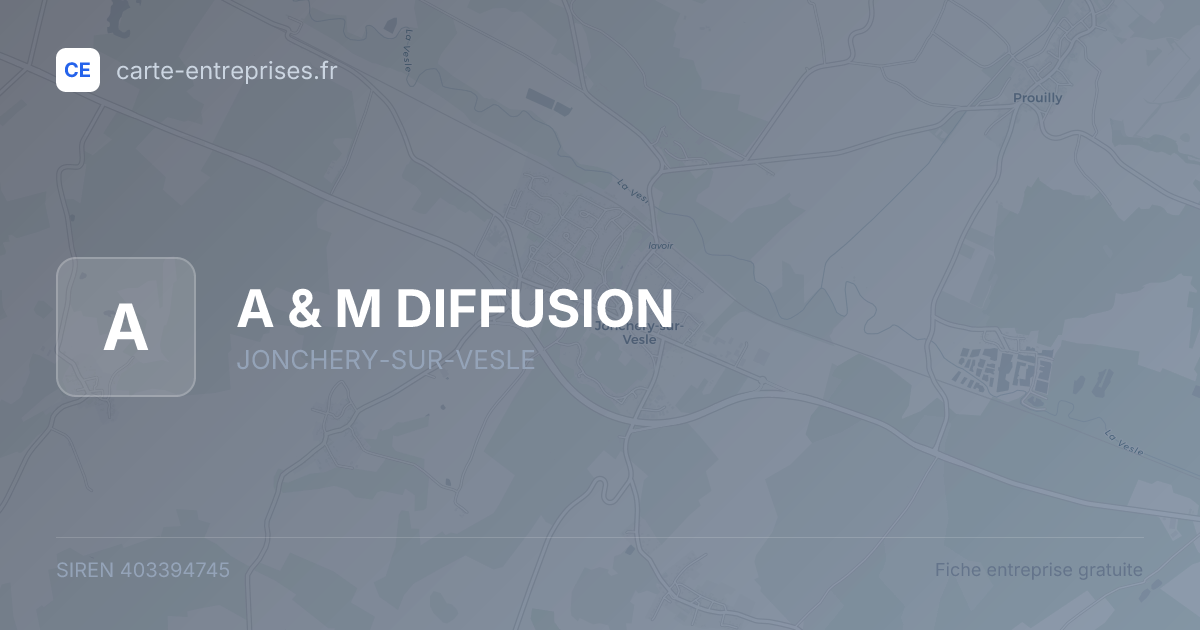 A & M DIFFUSION — 403394745 — fiche entreprise