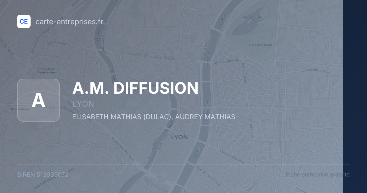A.M. DIFFUSION — 513935072 — fiche entreprise