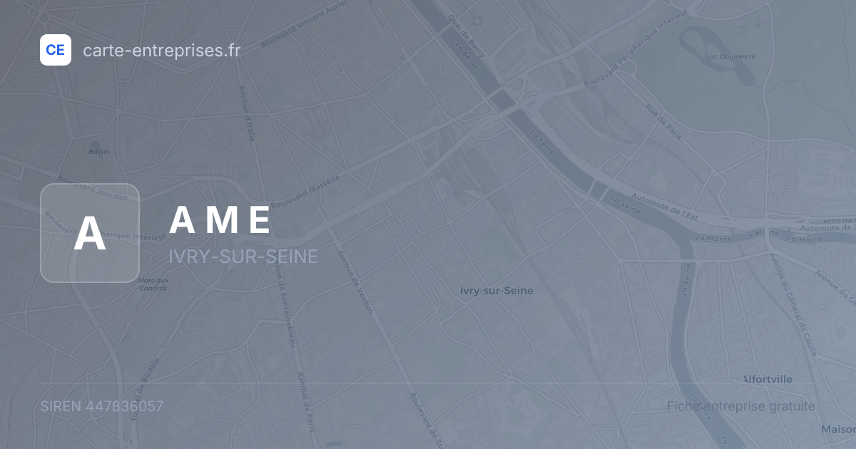 A M E — 447836057 — fiche entreprise