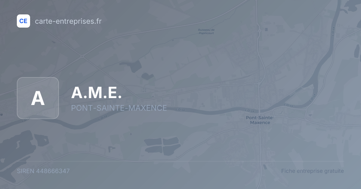 A.M.E. — 448666347 — fiche entreprise