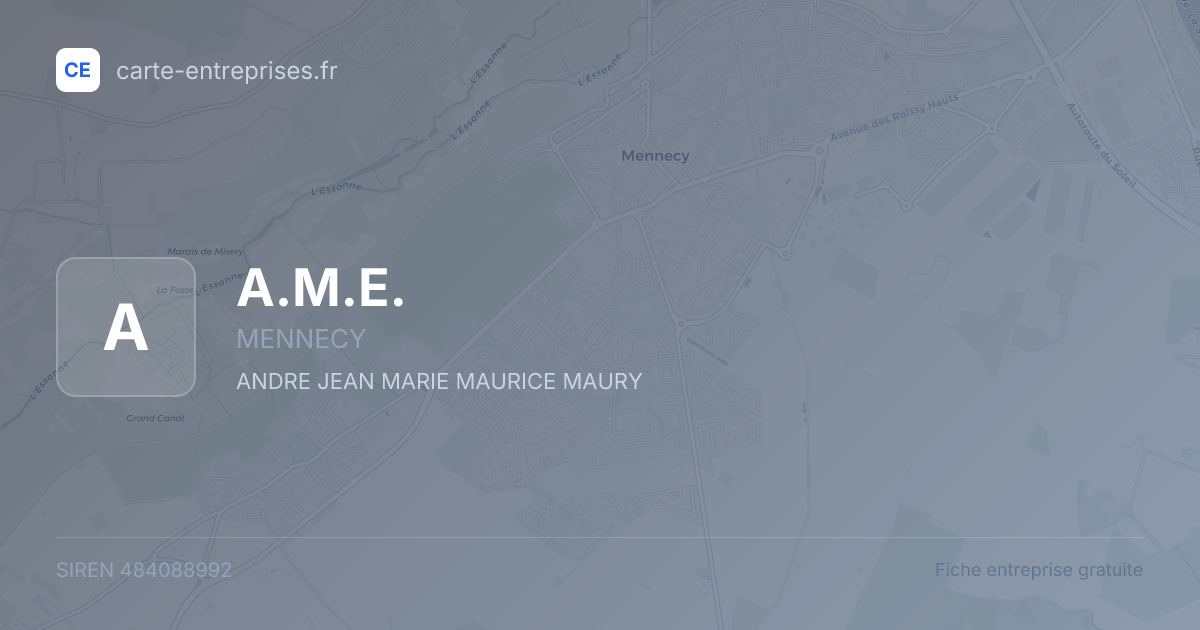 A.M.E. — 484088992 — fiche entreprise