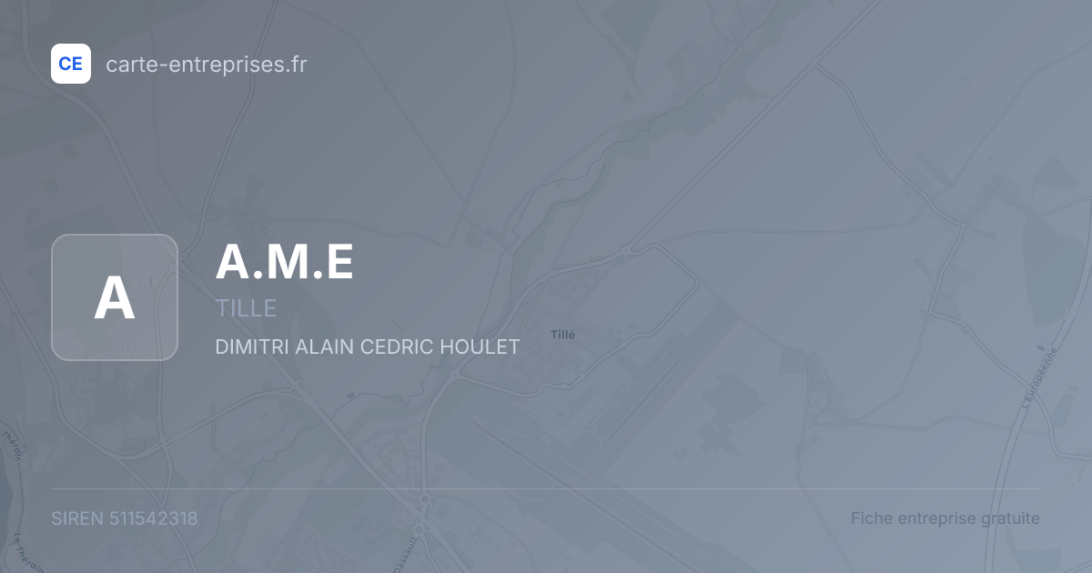 A.M.E — 511542318 — fiche entreprise