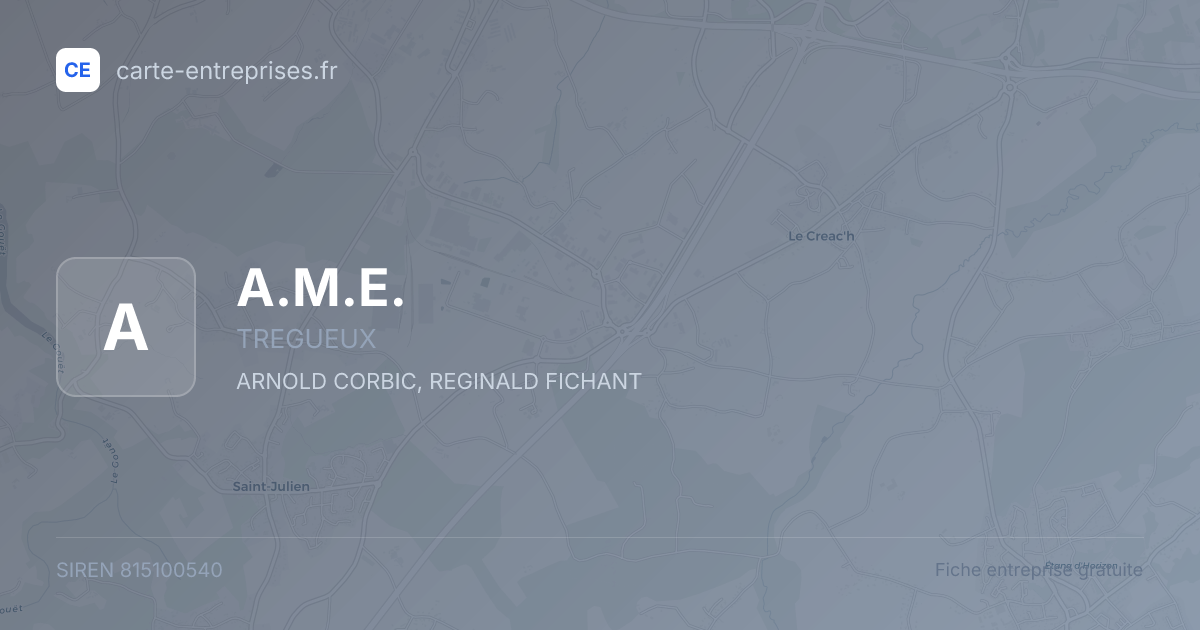 A.M.E. — 815100540 — fiche entreprise