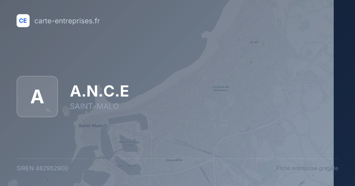 A.N.C.E — 482952900 — fiche entreprise