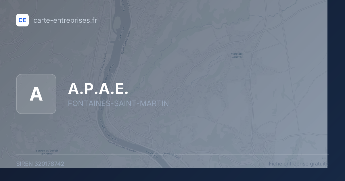 A.P.A.E. — 320178742 — fiche entreprise
