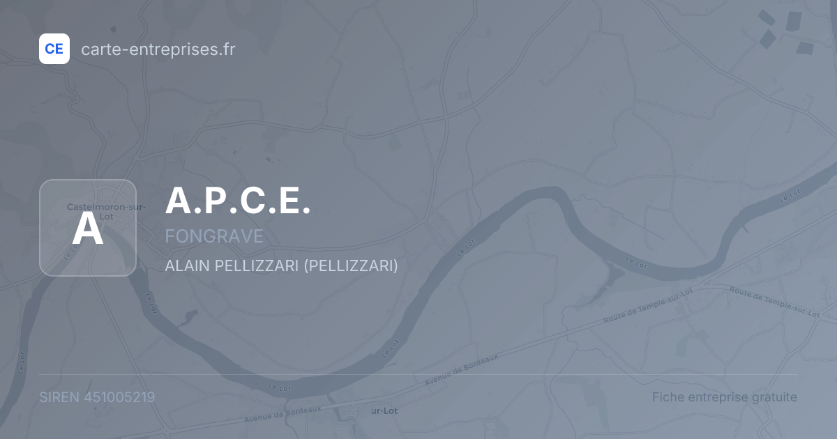 A.P.C.E. — 451005219 — fiche entreprise