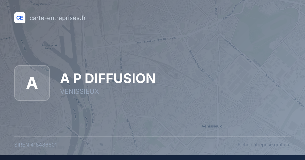 A P DIFFUSION — 418486601 — fiche entreprise