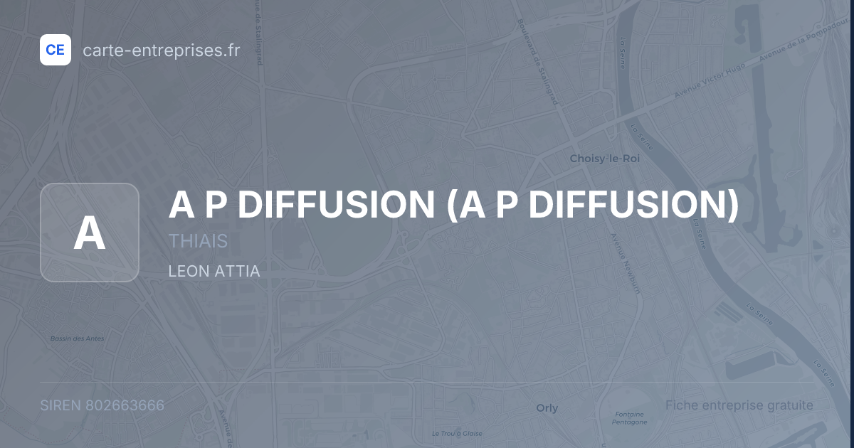 A P DIFFUSION — 802663666 — fiche entreprise