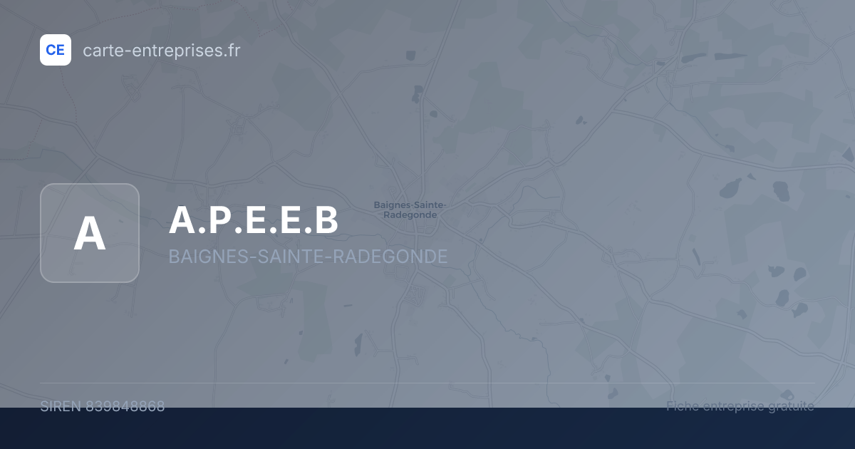 A.P.E.E.B — 839848868 — fiche entreprise