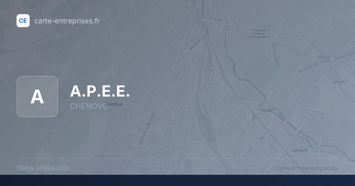 A.P.E.E. — 498944404 — fiche entreprise