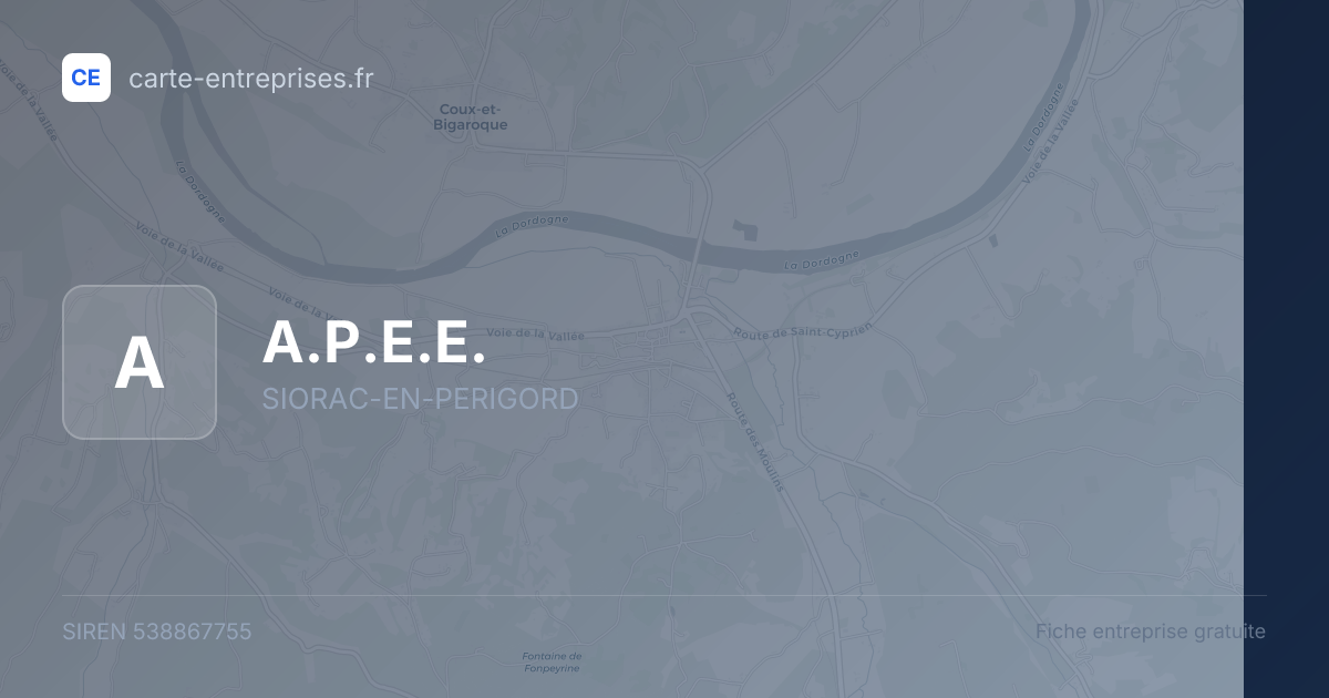 A.P.E.E. — 538867755 — fiche entreprise
