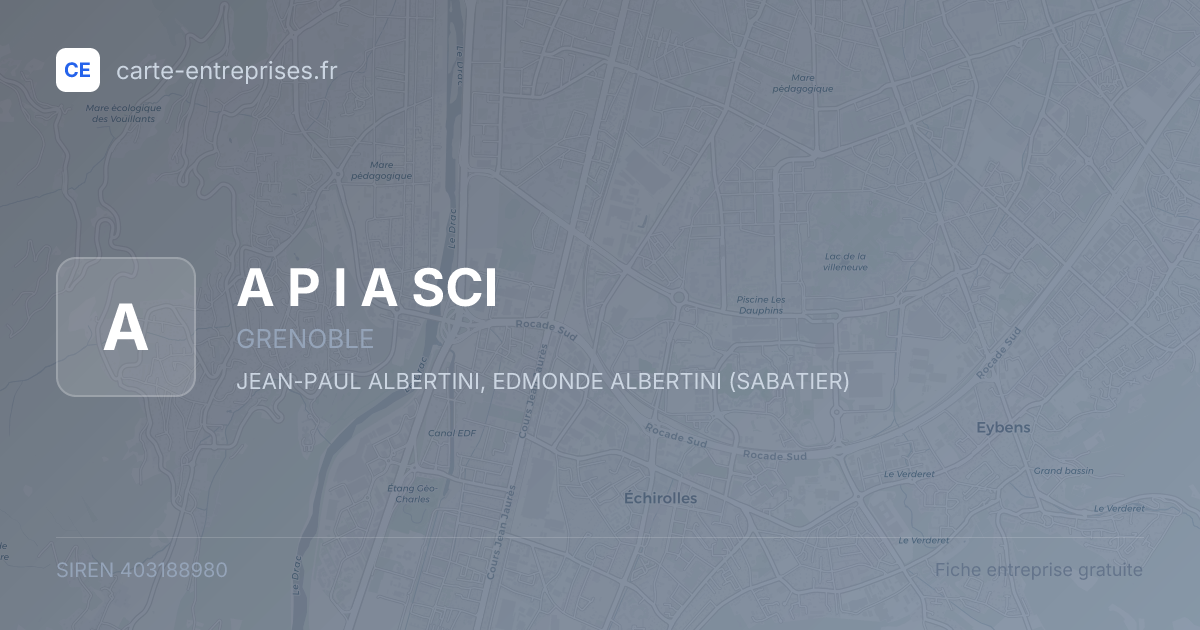 A P I A SCI — 403188980 — fiche entreprise