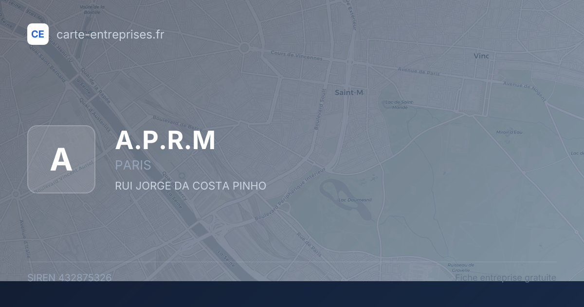 A.P.R.M — 432875326 — fiche entreprise