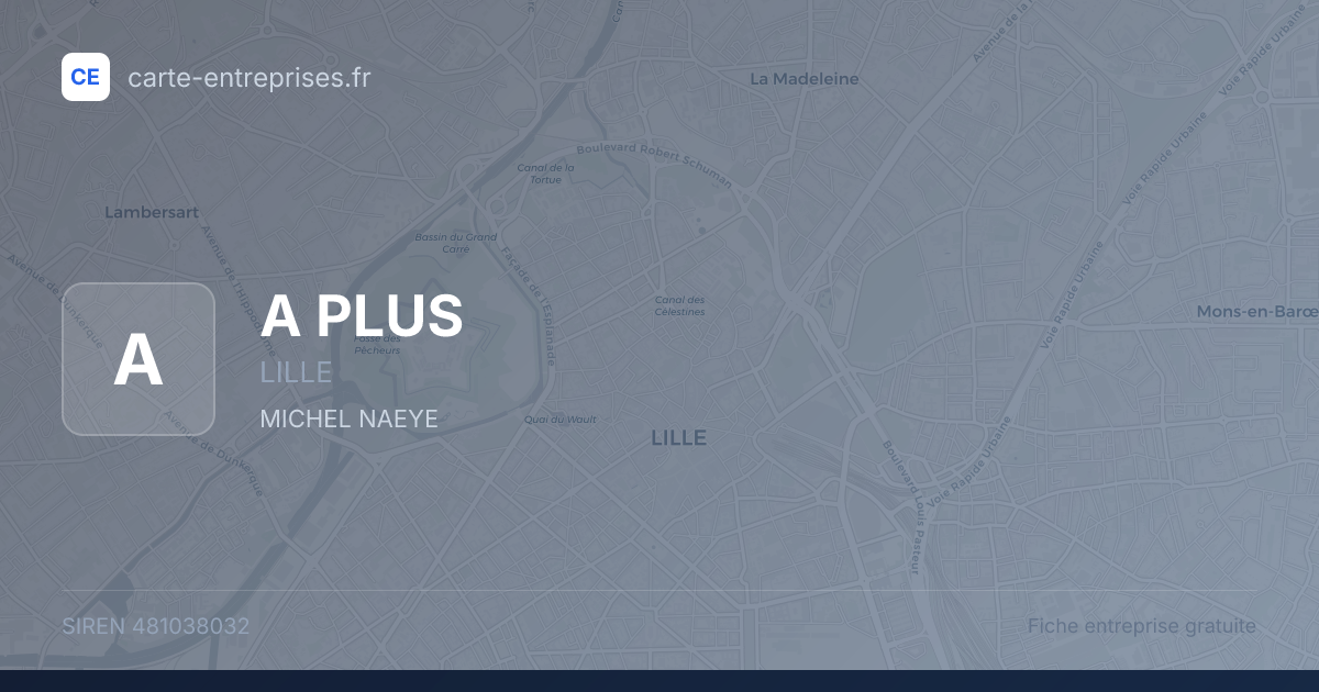 A PLUS — 481038032 — fiche entreprise