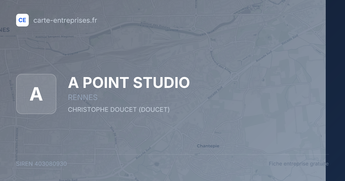 A POINT STUDIO — 403080930 — fiche entreprise