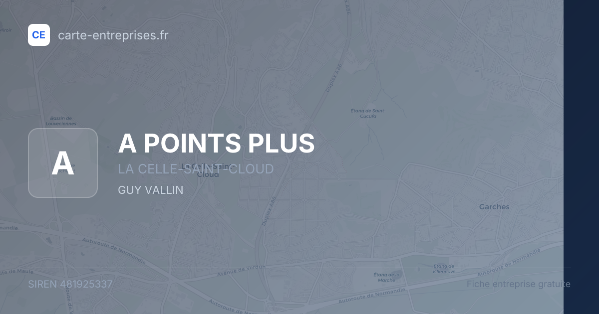 A POINTS PLUS — 481925337 — fiche entreprise