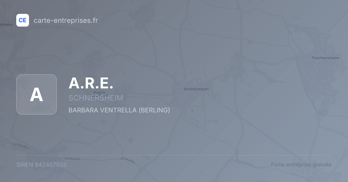 A.R.E. — 842407926 — fiche entreprise